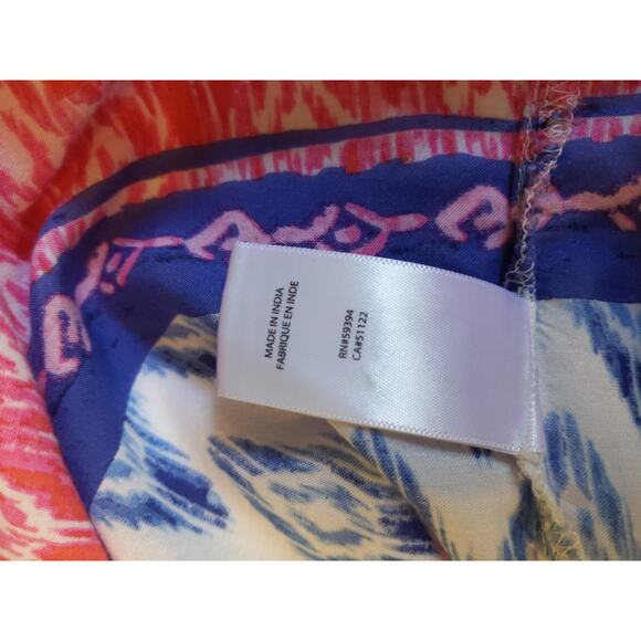 BLL New York Women's Sz Medium Tie Dye Top Shirt Boho Flowy Pink Blue Romantic - Picture 5 of 8